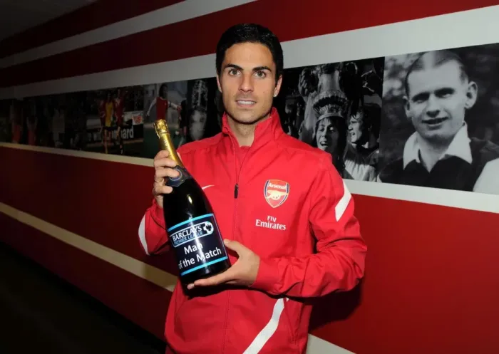 Framed Print : Mikel Arteta's Man of the Match Triumph: Arsenal vs Manchester City (2011-12)