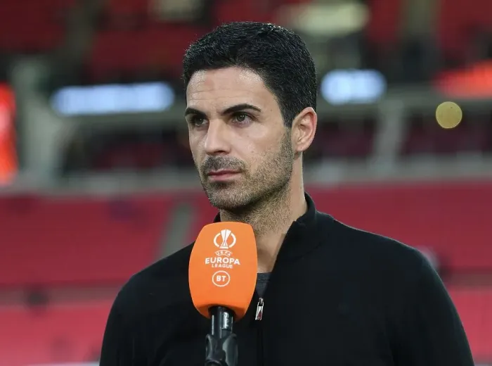 Framed Print : Mikel Arteta's Pre-Match Interview: Arsenal FC vs PSV Eindhoven, UEFA Europa League 2022-23 Framed Print : Mikel Arteta's Pre-Match Interview: Arsenal FC vs PSV Eindhoven, UEFA Europa League 2022-23