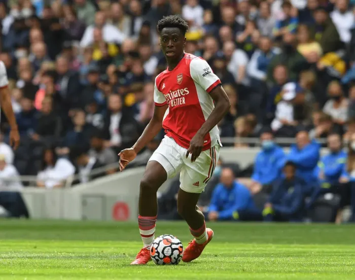 Framed Print : The Mind Series: Tottenham vs Arsenal Clash (2021-22) - Albert Sambi Lokonga Focuses Amidst Intense Rivalry Framed Print : The Mind Series: Tottenham vs Arsenal Clash (2021-22) - Albert Sambi Lokonga Focuses Amidst Intense Rivalry