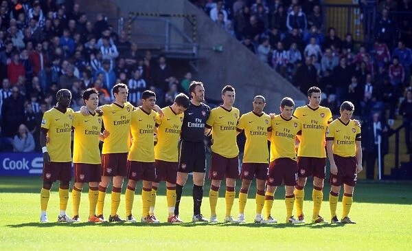 Minutes silence for the disaster in Japan. West Bromwich Albion 2: 2 Arsenal
