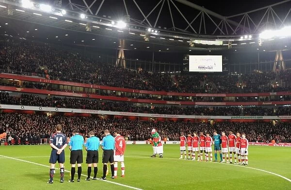 Minutes silence for the Haiti disaster. Arsenal 4: 2 Bolton Wanderers, Barclays Premier League