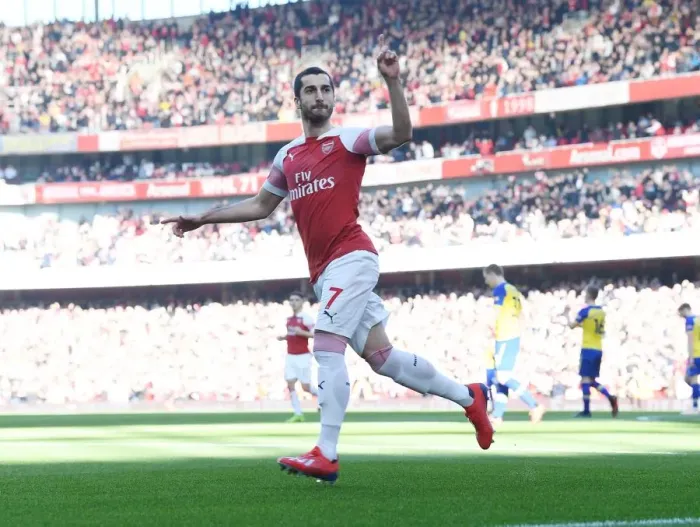 Framed Print : Mkhitaryan Scores His Second: Arsenal's Victory Against Southampton in the 2018-19 Premier League Framed Print : Mkhitaryan Scores His Second: Arsenal's Victory Against Southampton in the 2018-19 Premier League