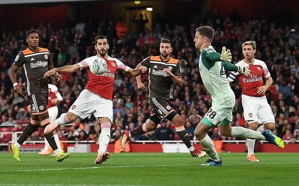 Mkhitaryan vs Daniels: Intense Moment from Arsenal's Carabao Cup Clash with Brentford