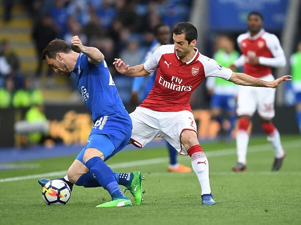 Mkhitaryan vs Fuchs: Intense Battle in Leicester City vs Arsenal Premier League Clash