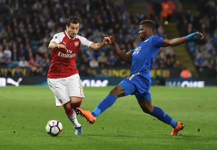 Framed Print : Mkhitaryan vs Iheanacho: A Premier League Battle at The King Power Stadium