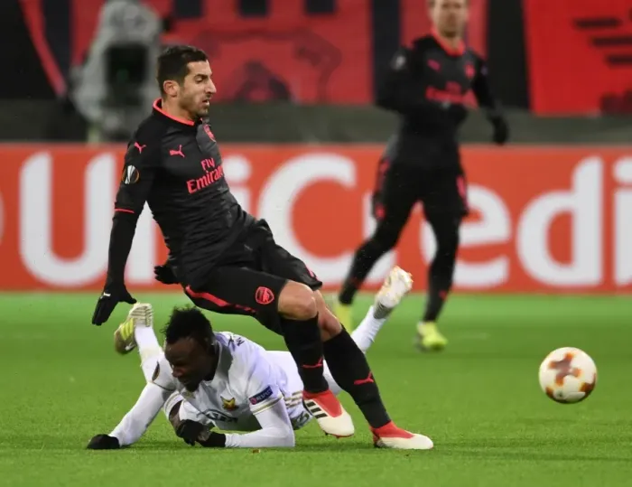 Framed Print : Mkhitaryan vs Mensah: Battle in the Europa League between Ostersunds and Arsenal Framed Print : Mkhitaryan vs Mensah: Battle in the Europa League between Ostersunds and Arsenal