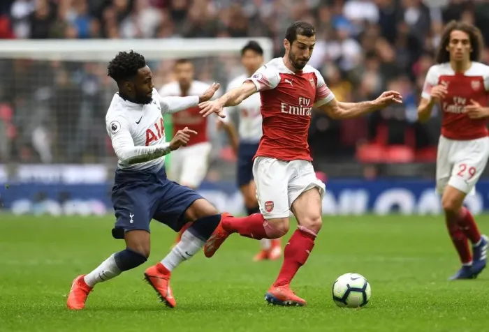 Framed Print : Mkhitaryan vs. Rose: Battle at Wembley - Tottenham vs. Arsenal, Premier League 2019