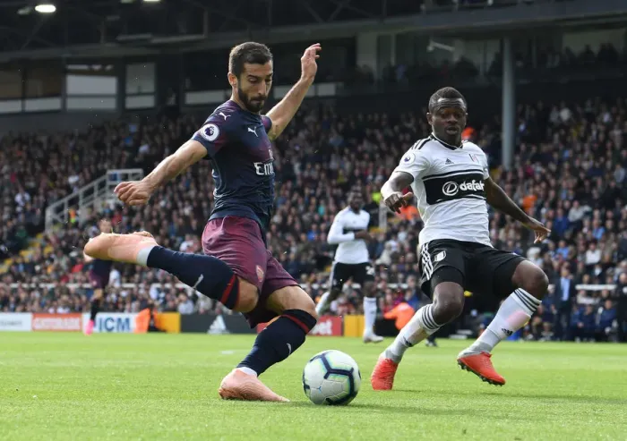 Framed Print : Mkhitaryan vs Seri: A Battle for Ball Control - Premier League 2018-19: Fulham vs Arsenal Framed Print : Mkhitaryan vs Seri: A Battle for Ball Control - Premier League 2018-19: Fulham vs Arsenal