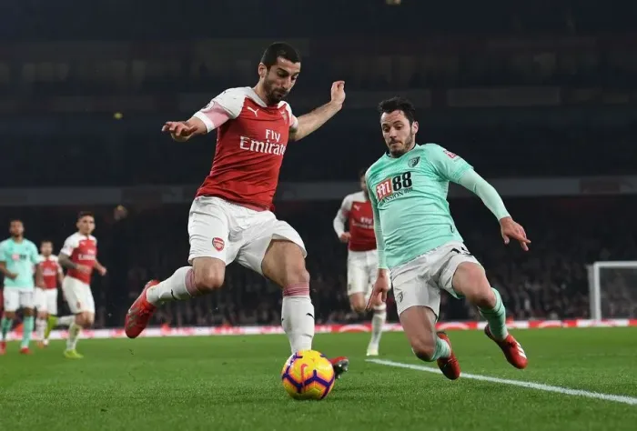 Framed Print : Mkhitaryan vs Smith: Intense Battle at Emirates Stadium - Arsenal vs Bournemouth, Premier League 2018-19 Framed Print : Mkhitaryan vs Smith: Intense Battle at Emirates Stadium - Arsenal vs Bournemouth, Premier League 2018-19