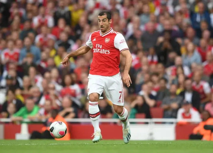 Framed Print : Mkhitaryan's Battle: Arsenal vs. Tottenham's Intense Premier League Showdown