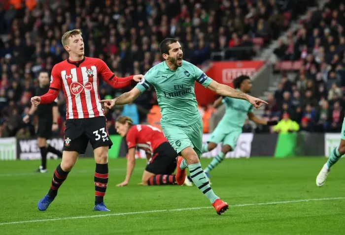 Framed Print : Mkhitaryan's Strike: Southampton vs. Arsenal, Premier League 2018-19