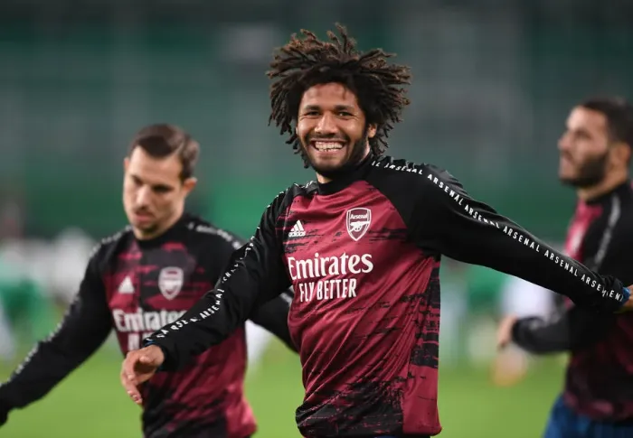 Framed Print : Mo Elneny Readies for Rapid Vienna Showdown: Arsenal's Midfielder Prepares for Europa League Clash Framed Print : Mo Elneny Readies for Rapid Vienna Showdown: Arsenal's Midfielder Prepares for Europa League Clash