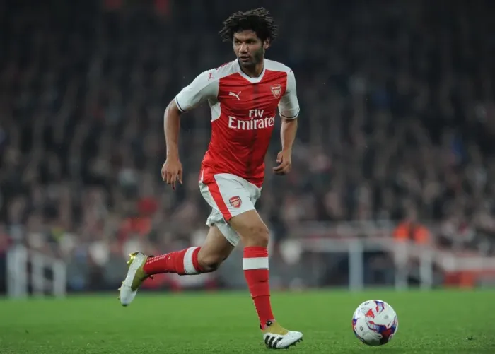 Framed Print : Mohame Elneny (Arsenal). Arsenal 2: 0 Reading. EFL Cup 4th Round. Emirates Stadium