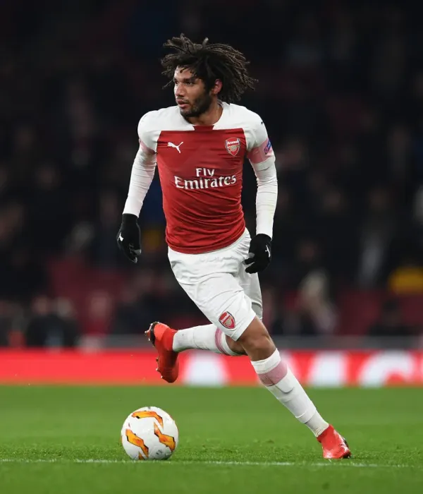 Framed Print : Mohamed Elneny in Action: Arsenal vs Qarabag, UEFA Europa League 2018-19