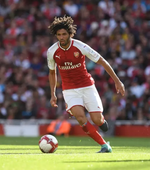 Framed Print : Mohamed Elneny in Action: Arsenal vs Sevilla - Emirates Cup 2017-18