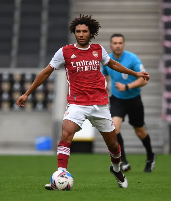 Framed Print : Mohamed Elneny in Action: Arsenal's Pre-Season Clash against MK Dons (2020-21) Framed Print : Mohamed Elneny in Action: Arsenal's Pre-Season Clash against MK Dons (2020-21)