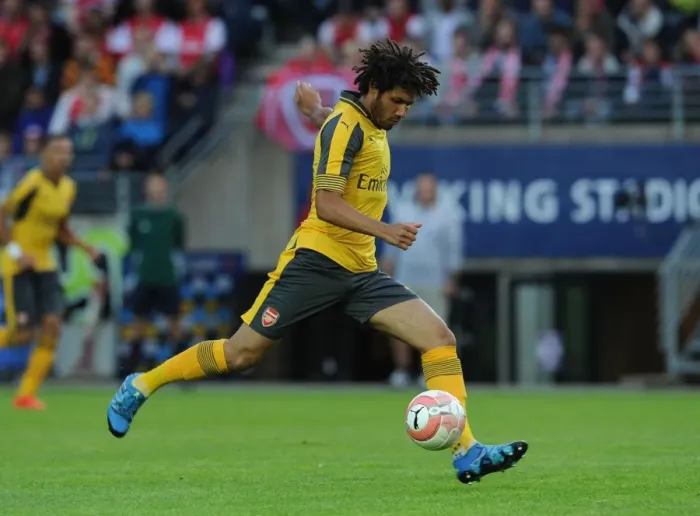 Framed Print : Mohamed Elneny in Action: Arsenal's Pre-Season Friendly vs Viking FK (2016-17) Framed Print : Mohamed Elneny in Action: Arsenal's Pre-Season Friendly vs Viking FK (2016-17)