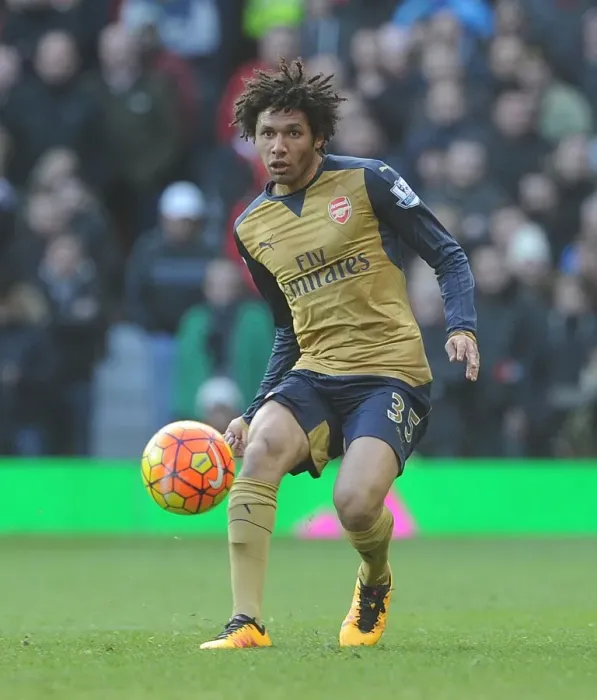 Framed Print : Mohamed Elneny: In Action Against Manchester United, Premier League 2015 / 16 Framed Print : Mohamed Elneny: In Action Against Manchester United, Premier League 2015 / 16