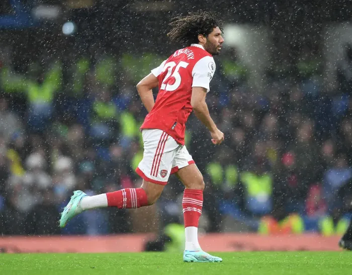 Framed Print : Mohamed Elneny of Arsenal Faces Off Against Chelsea FC in the 2022-23 Premier League