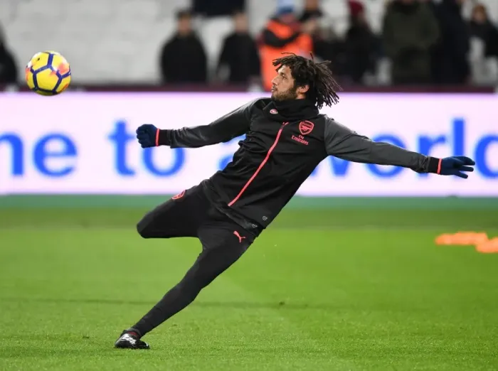 Framed Print : Mohamed Elneny: Arsenal's Focus Ahead of West Ham Clash (2017-18)