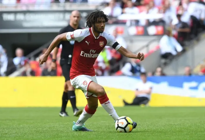 Framed Print : Mohamed Elneny: Arsenal's Midfield Maestro Shines in FA Community Shield Clash Against Chelsea (2017-18) Framed Print : Mohamed Elneny: Arsenal's Midfield Maestro Shines in FA Community Shield Clash Against Chelsea (2017-18)