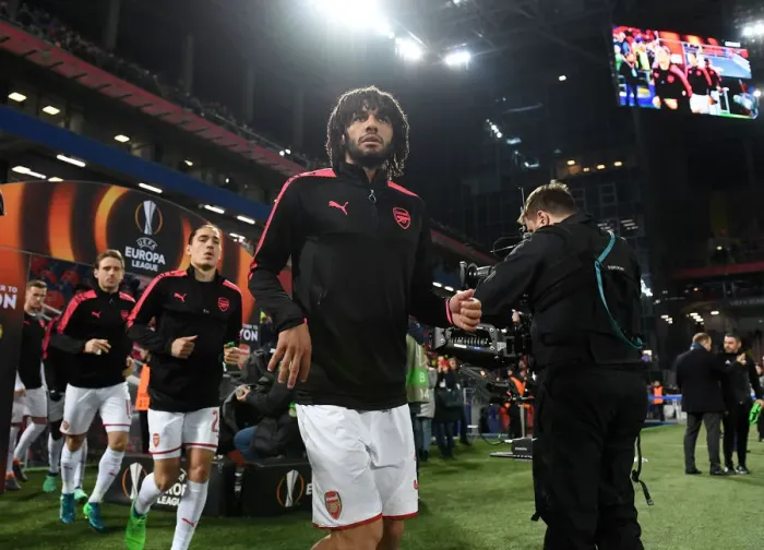 Framed Print : Mohamed Elneny Prepares for Arsenal's Europa League Showdown against CSKA Moscow (April 2018)