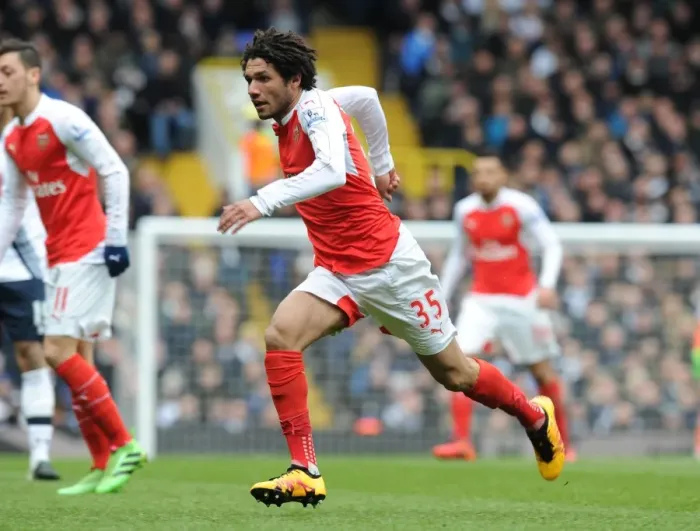 Framed Print : Mohamed Elneny's Intense Focus: Arsenal vs. Tottenham Hotspur, Premier League 2015-16 Framed Print : Mohamed Elneny's Intense Focus: Arsenal vs. Tottenham Hotspur, Premier League 2015-16