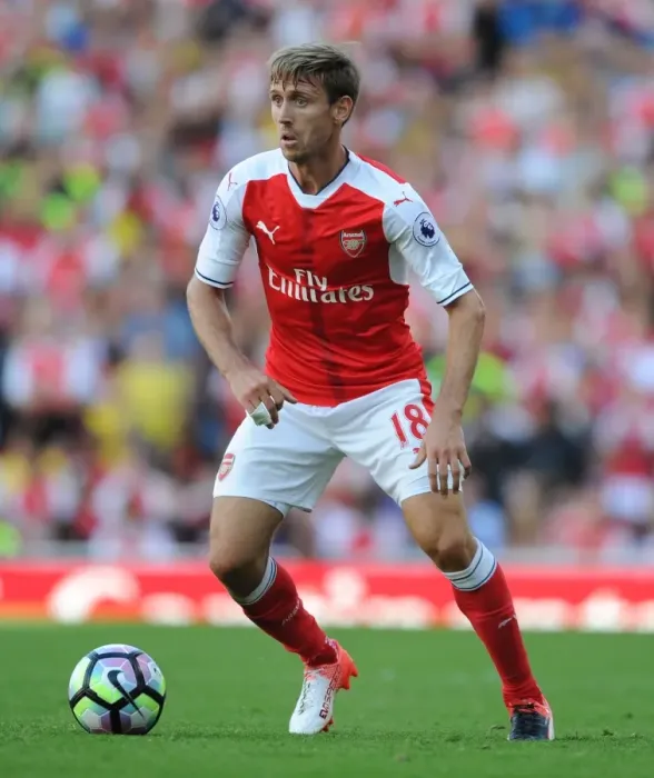 Framed Print : Monreal in Action: Arsenal vs. Liverpool at Emirates Stadium (2016-17)