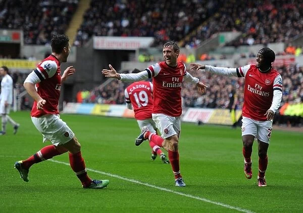 Monreal, Giroud, and Gervinho's Unforgettable First Goal for Arsenal: Swansea City (2012-13)