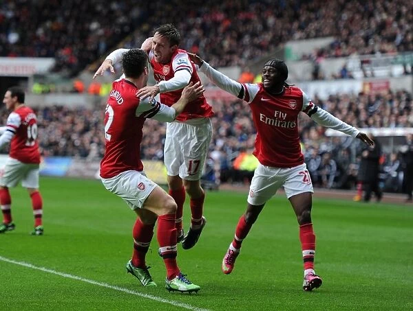 Monreal, Giroud, and Gervinho's Unforgettable First Goal for Arsenal at Swansea City (2012-13)