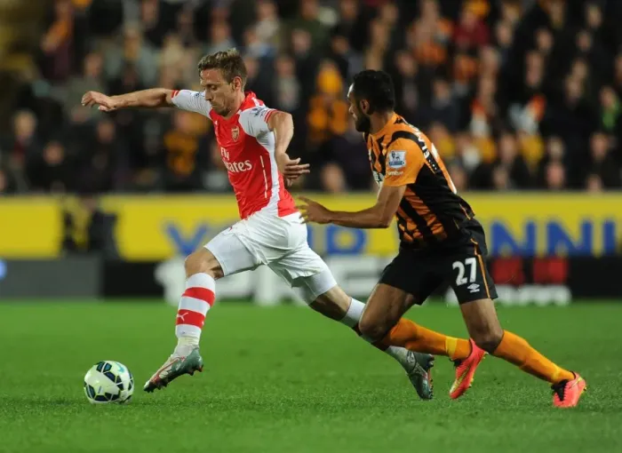 Framed Print : Monreal vs. Elmohamady: A Premier League Showdown at Hull City Framed Print : Monreal vs. Elmohamady: A Premier League Showdown at Hull City