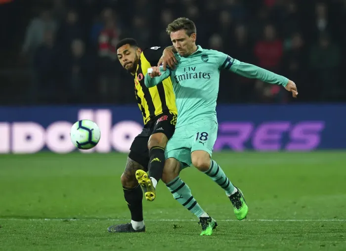 Framed Print : Monreal vs. Gray: A Premier League Battle at Vicarage Road