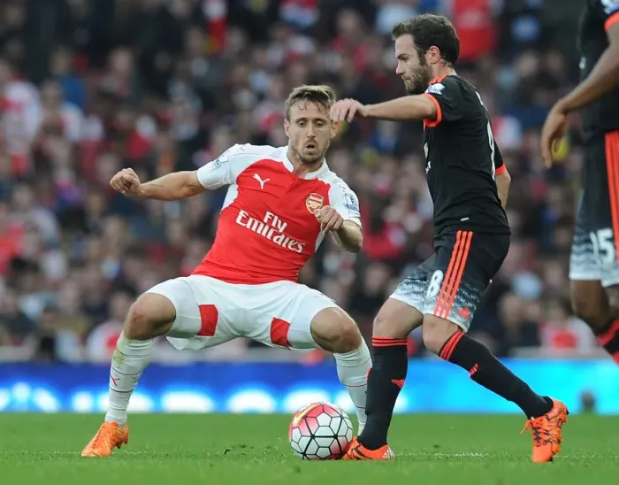 Framed Print : Monreal vs Mata: Clash of the Titans in Arsenal vs Manchester United (2015 / 16) Framed Print : Monreal vs Mata: Clash of the Titans in Arsenal vs Manchester United (2015 / 16)