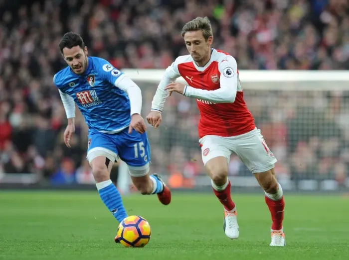 Framed Print : Monreal vs. Smith: Clash at Emirates Stadium - Arsenal v AFC Bournemouth, Premier League 2016 / 17 Framed Print : Monreal vs. Smith: Clash at Emirates Stadium - Arsenal v AFC Bournemouth, Premier League 2016 / 17