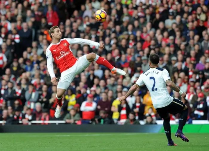 Framed Print : Monreal's Clearing: Arsenal Overcome Tottenham Rivalry (2016-17)