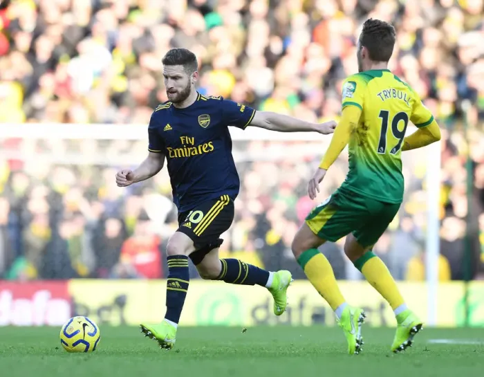 Framed Print : Mustafi in Action: Norwich City vs Arsenal FC, Premier League 2019-20 Framed Print : Mustafi in Action: Norwich City vs Arsenal FC, Premier League 2019-20
