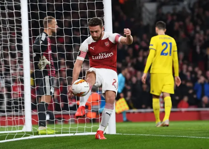 Framed Print : Mustafi Scores the Winner: Arsenal Tops BATE Borisov in Europa League Framed Print : Mustafi Scores the Winner: Arsenal Tops BATE Borisov in Europa League