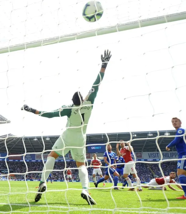 Framed Print : Mustafi Strikes First: Arsenal's Triumph at Cardiff City, 2018-19 Premier League Framed Print : Mustafi Strikes First: Arsenal's Triumph at Cardiff City, 2018-19 Premier League