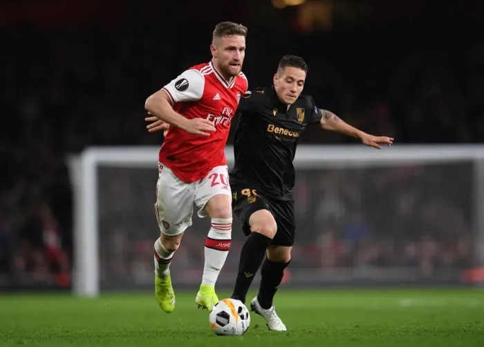 Framed Print : Mustafi vs. Duarte: Clash of the Centurions in Arsenal's Europa League Battle Framed Print : Mustafi vs. Duarte: Clash of the Centurions in Arsenal's Europa League Battle