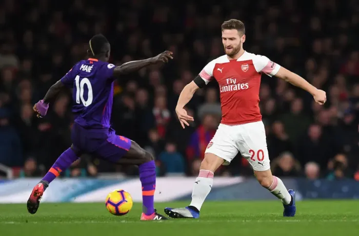 Framed Print : Mustafi vs Mane: Intense Battle at Emirates Stadium - Arsenal vs Liverpool (2018-19) Framed Print : Mustafi vs Mane: Intense Battle at Emirates Stadium - Arsenal vs Liverpool (2018-19)