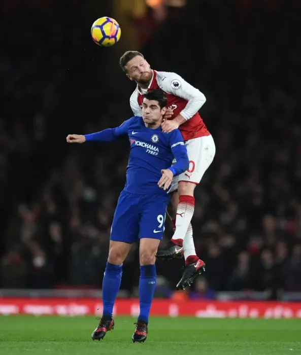 Framed Print : Mustafi vs Morata: Intense Battle at the Emirates - Arsenal vs Chelsea, Premier League 2017-18 Framed Print : Mustafi vs Morata: Intense Battle at the Emirates - Arsenal vs Chelsea, Premier League 2017-18