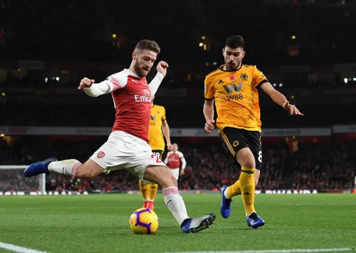 Framed Print : Mustafi vs. Neves: Intense Battle at Emirates Stadium - Arsenal vs. Wolverhampton Wanderers, Premier League 2018-19 Framed Print : Mustafi vs. Neves: Intense Battle at Emirates Stadium - Arsenal vs. Wolverhampton Wanderers, Premier League 2018-19