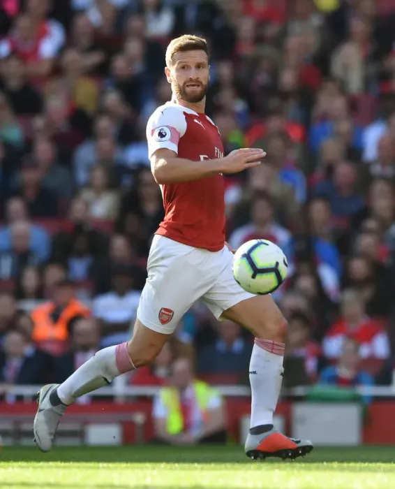 Framed Print : Mustafi's Determination: Arsenal's Key Player in the Battle Against Watford (2018-19) Framed Print : Mustafi's Determination: Arsenal's Key Player in the Battle Against Watford (2018-19)