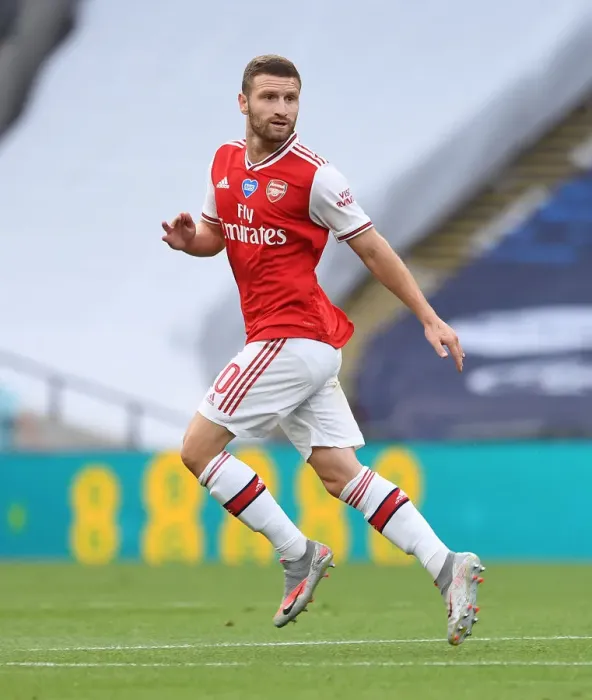 Framed Print : Mustafi's Intense Focus: Arsenal vs Manchester City - FA Cup Semi-Final Showdown