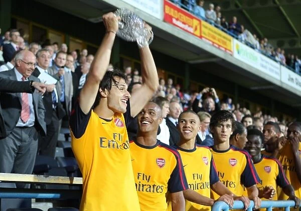 Nacer Barazite (Arsenal) with the Chapman Trophy