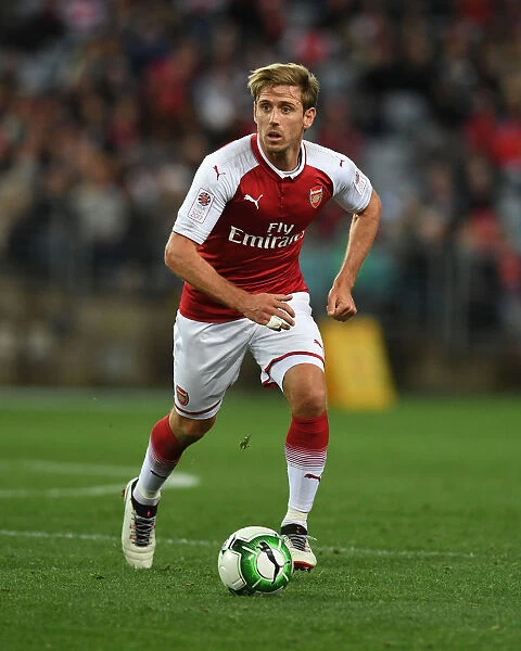Nacho Monreal in Action for Arsenal against Sydney Western Wanderers