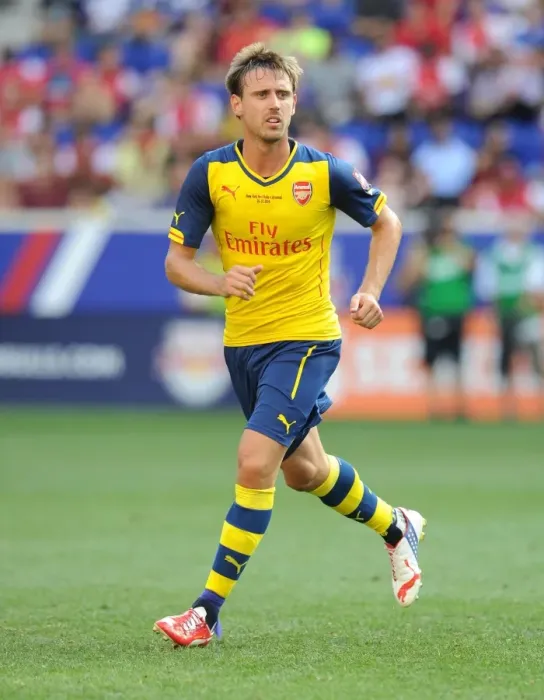 Framed Print : Nacho Monreal in Action: Arsenal vs. New York Red Bulls, 2014