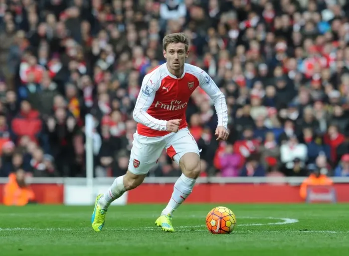 Framed Print : Nacho Monreal in Action: Arsenal vs. Leicester City, Premier League 2015-16 Framed Print : Nacho Monreal in Action: Arsenal vs. Leicester City, Premier League 2015-16