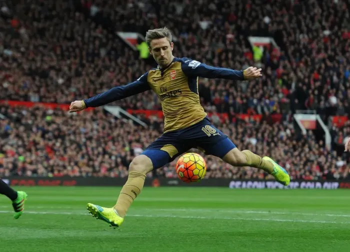 Framed Print : Nacho Monreal in Action: Arsenal vs. Manchester United, Premier League 2015 / 16