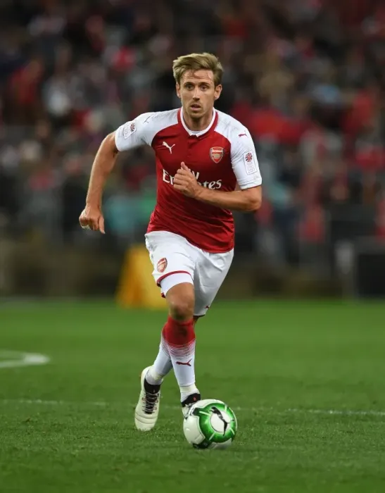 Framed Print : Nacho Monreal in Action: Arsenal vs. Western Sydney Wanderers (Sydney, 2017)